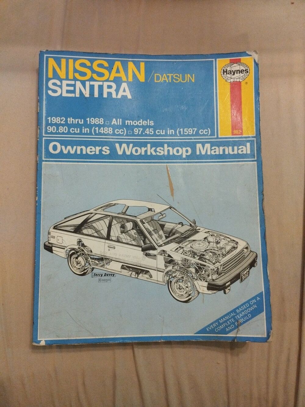 Haynes Repair Manual #982 Nissan/Datsun Sentra 1982-1988